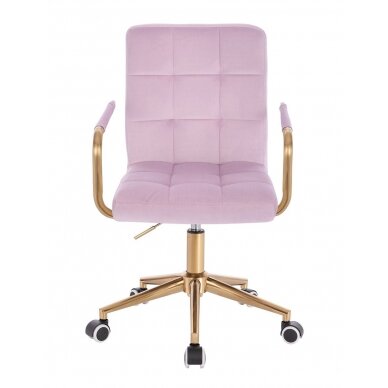 Professional beauty salons and beauticians stool HC1015KP, lilac velor 2