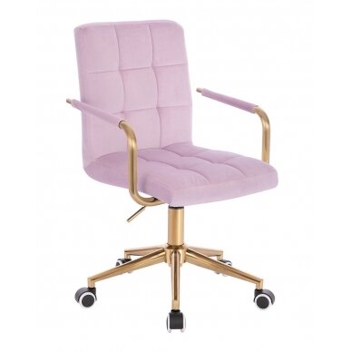 Professional beauty salons and beauticians stool HC1015KP, lilac velor