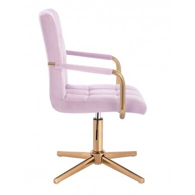 Beauty salons and beauticians stool HC1015PCROSS, lilac velor 2