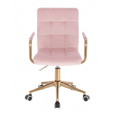 Professional beauty salons and beauticians stool HC1015KP, pink velor 1