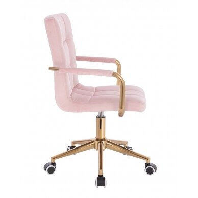 Professional beauty salons and beauticians stool HC1015KP, pink velor 2