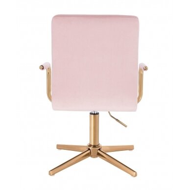 Beauty salons and beauticians stool HC1015PCROSS, pink velor 1