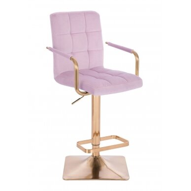 Professional make-up chair for beauty salons HC1015WP, lilac velor