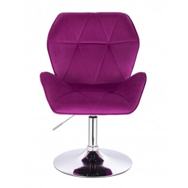 Beauty salons and beauticians stool HR212N, fuchsia velor 2