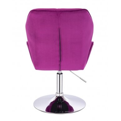 Beauty salons and beauticians stool HR212N, fuchsia velor 4