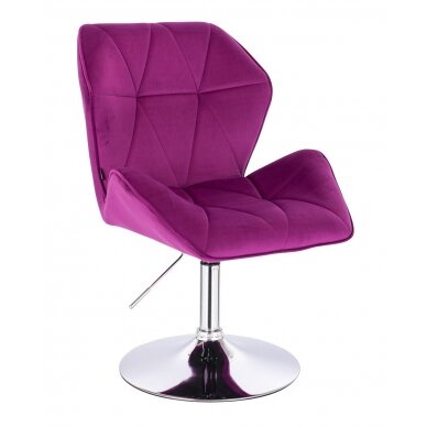 Beauty salons and beauticians stool HR212N, fuchsia velor