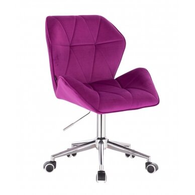 Beauty salons and beauticians stool HR212K, fuchsia velor