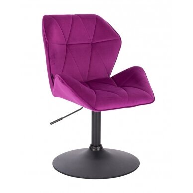 Beauty salons and beauticians stool HR212N, fuchsia velor