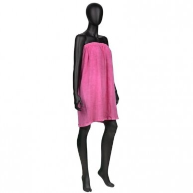 Large terry towel for the body No. 10, pink color  1