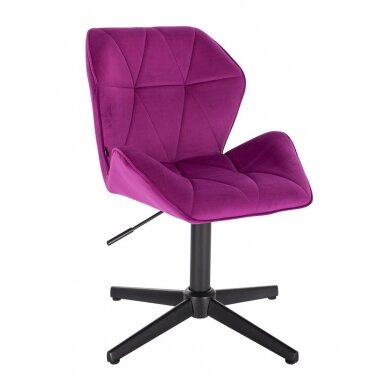 Beauty salons and beauticians stool HR212CROSS, fuchsia velor