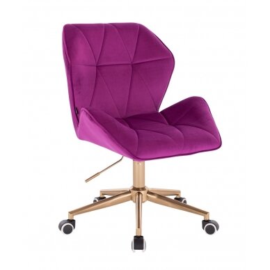 Beauty salons and beauticians stool HR212K, fuchsia velor