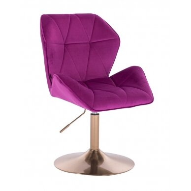 Beauty salons and beauticians stool HR212N, fuchsia velor