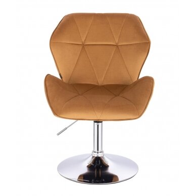 Beauty salons and beauticians stool HR212N, honey-colored velor 2