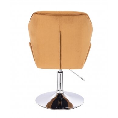 Beauty salons and beauticians stool HR212N, honey-colored velor 3