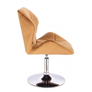 Beauty salons and beauticians stool HR212N, honey-colored velor 4