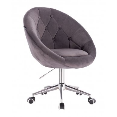 Professional beauty salons and beauticians stool HR8516K, gray velor