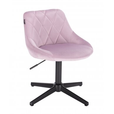 Professional beauty salons and beauticians stool HR1054CROSS, lilac velor