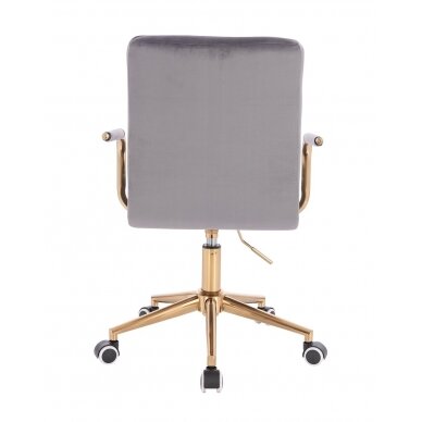 Beauty salon chair with wheels HC1015KP, graphite velvet 3