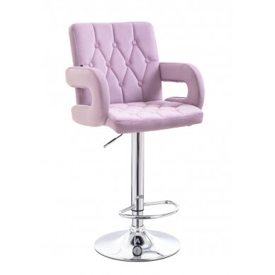 Professional make-up chair for beauty salons HR8404W, lilac velvet