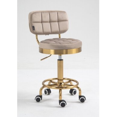 Masters chair for beauty salons and beauticians HR636, latte velor