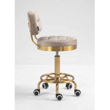 Masters chair for beauty salons and beauticians HR636, latte velor 5