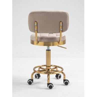 Masters chair for beauty salons and beauticians HR636, latte velor 6