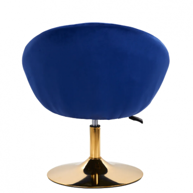 4Rico beauty salon chair with stable base QS-BL12B, blue velvet 3