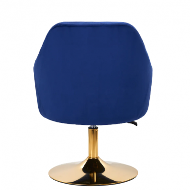 4Rico grožio salono kėdė stabiliu pagrindu QS-BL14G, mėlynas aksomas 3