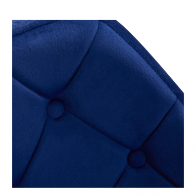 4Rico grožio salono kėdė stabiliu pagrindu QS-BL14G, mėlynas aksomas 4