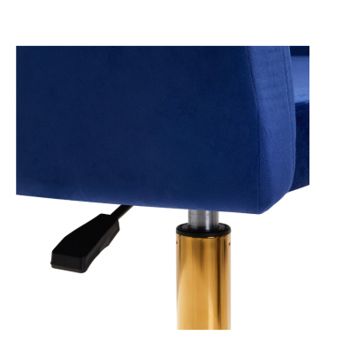 4Rico grožio salono kėdė stabiliu pagrindu QS-BL14G, mėlynas aksomas 7