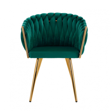 4Rico beauty salon waiting chair QS-GW06G, green velvet 1