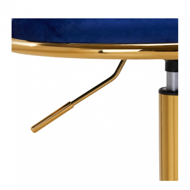 4Rico grožio salono kėdė su ratukais QS-GW01G, mėlynas aksomas 6
