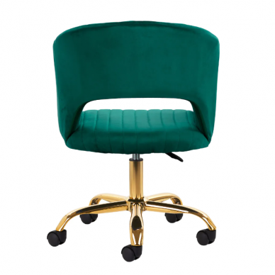 4Rico beauty salon chair with wheels QS-OF212G, green velvet 3