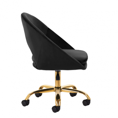 4Rico beauty salon chair with wheels QS-MF18G, black velvet 2