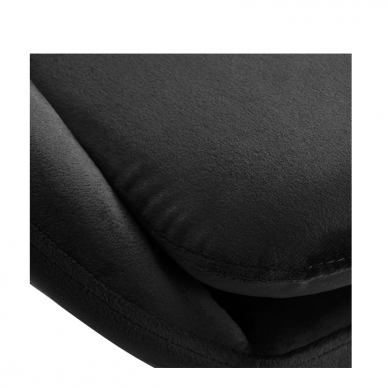 4Rico grožio salono kėdė su ratukais QS-MF18G, juodas aksomas 4