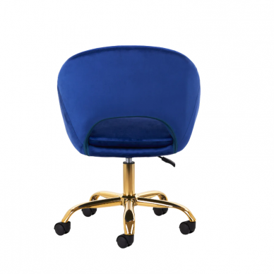 4Rico beauty salon chair with wheels QS-MF18G, blue velvet 3