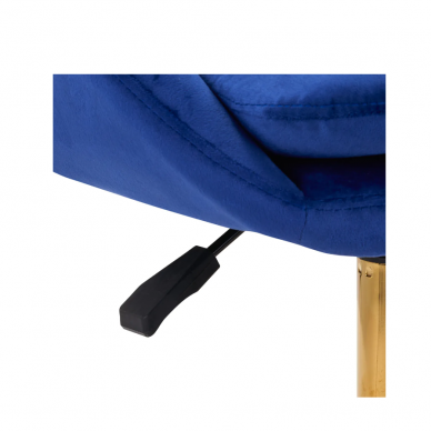 4Rico grožio salono kėdė su ratukais QS-MF18G, mėlynas aksomas 5