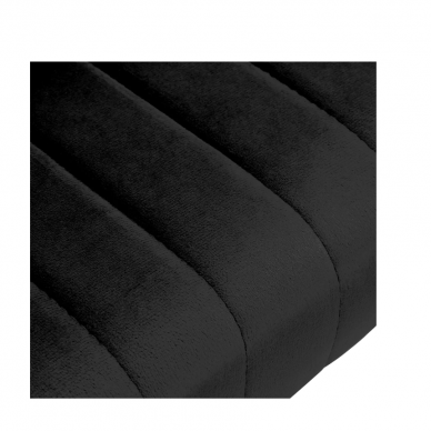 4Rico grožio salono kėdė su ratukais QS-OF212G, juodas aksomas 4