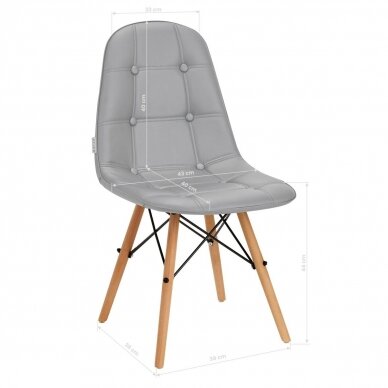 4Rico Scandinavian office and waiting room chair QS-185, gray color 7