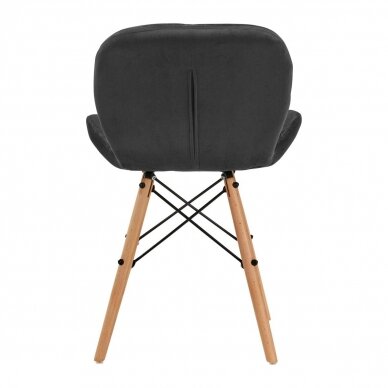 4Rico Scandinavian office and waiting room chair QS-186, gray velvet 3