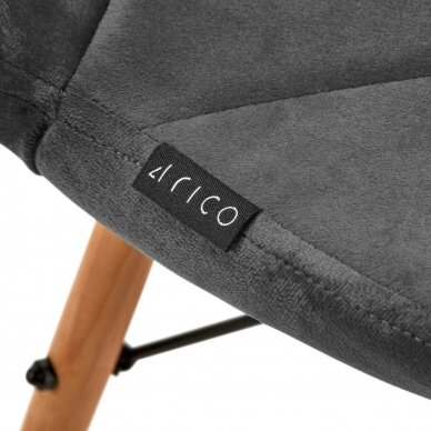 4Rico Scandinavian office and waiting room chair QS-186, gray velvet 6