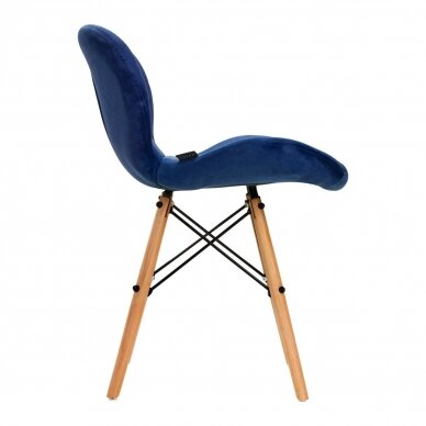 4Rico Scandinavian office and waiting room chair QS-186, blue velvet 1