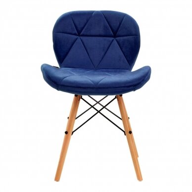 4Rico Scandinavian office and waiting room chair QS-186, blue velvet 2