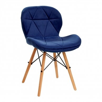 4Rico Scandinavian office and waiting room chair QS-186, blue velvet