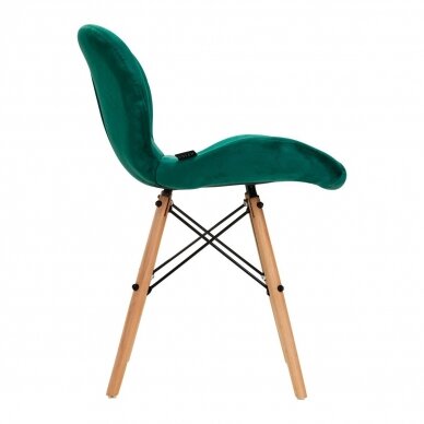 4Rico Scandinavian office and waiting room chair QS-186, green velvet 1