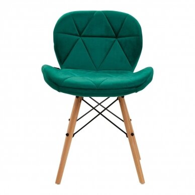 4Rico Scandinavian office and waiting room chair QS-186, green velvet 3