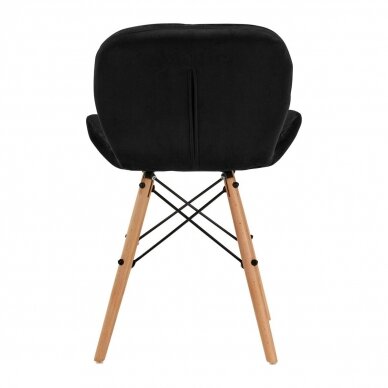 4Rico Scandinavian office and waiting room chair QS-186, black velvet 2