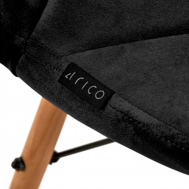 4Rico Scandinavian office and waiting room chair QS-186, black velvet 7