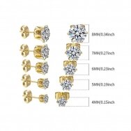 5 pairs of earrings GOLD