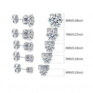 5 pairs of earrings SILVER